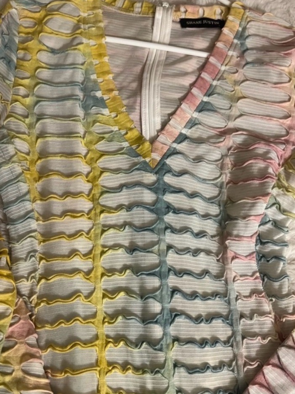 Sheer Pastel Multi-Color Scoop-Back Jumpsuit